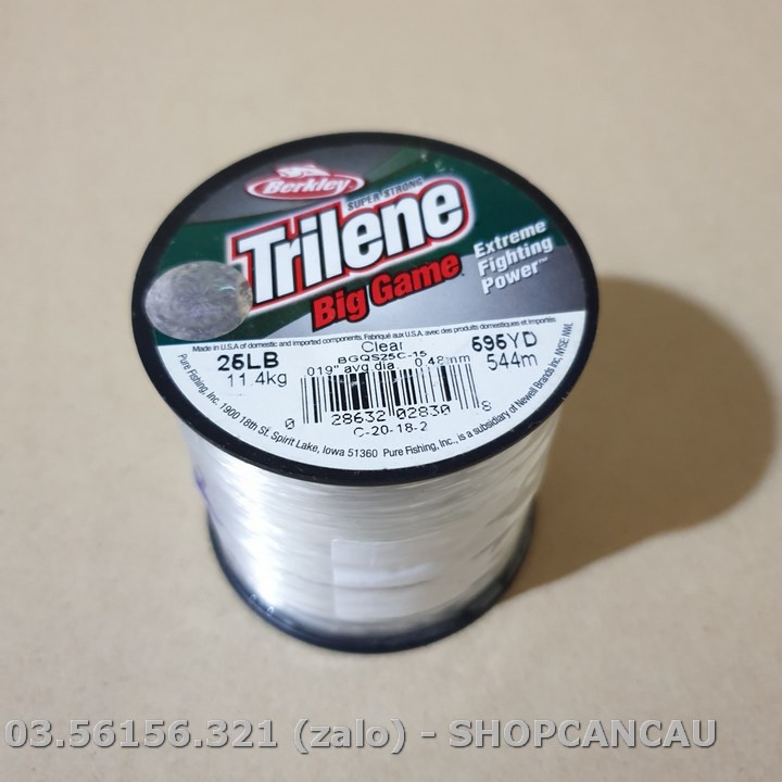 Cước Câu Cá Berkley Trilene Big Game 25Lb Trắng 544m