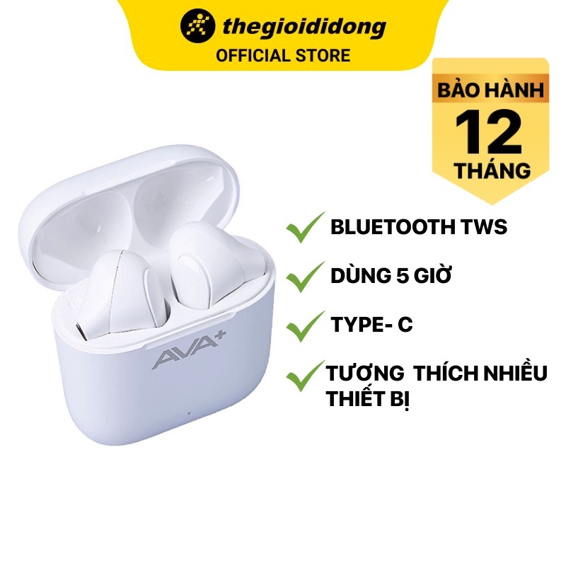 Tai nghe Bluetooth TWS AVA+ DS204A-WB - Chính hãng BH 12 tháng