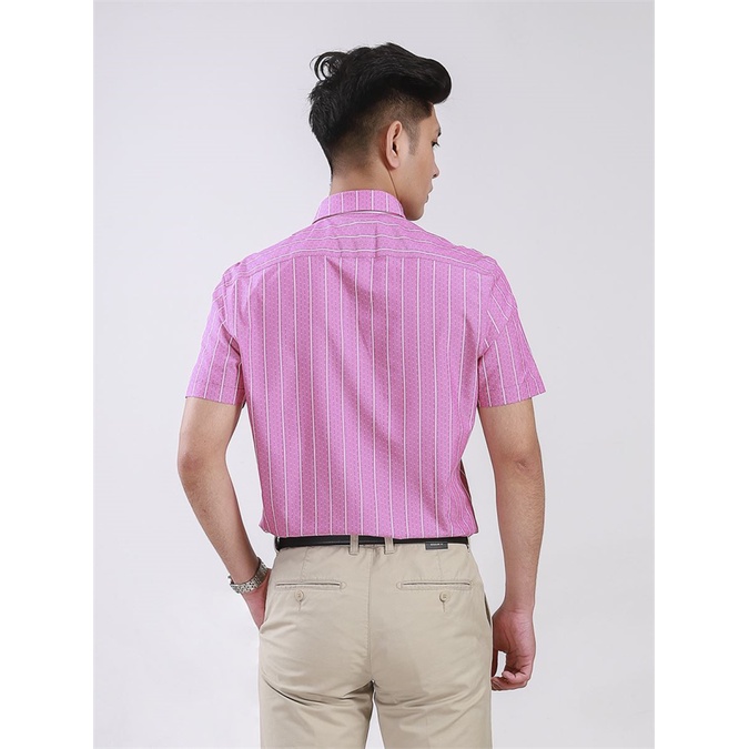 Áo sơ mi nam ngắn tay Aristino TAG 725K sợi sồi, mềm mát,tà lượn- slim