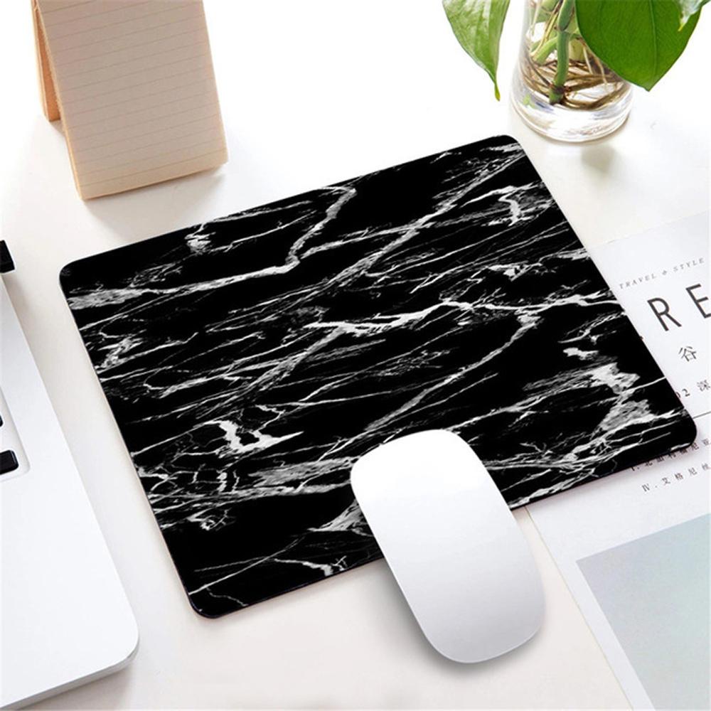Miếng Lót Chuột Và Bàn Phím Máy Tính Họa Tiết Đá Cẩm Thạch Màu Đen