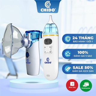 COMBO Máy xông mũi họng điện dung cầm tay và máy hút mũi cao cấp cho bé CHÍNH HÃNG Chido Công Nghệ Nhật Bản