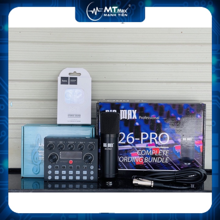 MT MAX Combo thu âm karaoke livestream tiện lợi giá rẻ lắp đặt dễ dàng nhanh chóng sound card k10 2022 và Max 26 pro loạ
