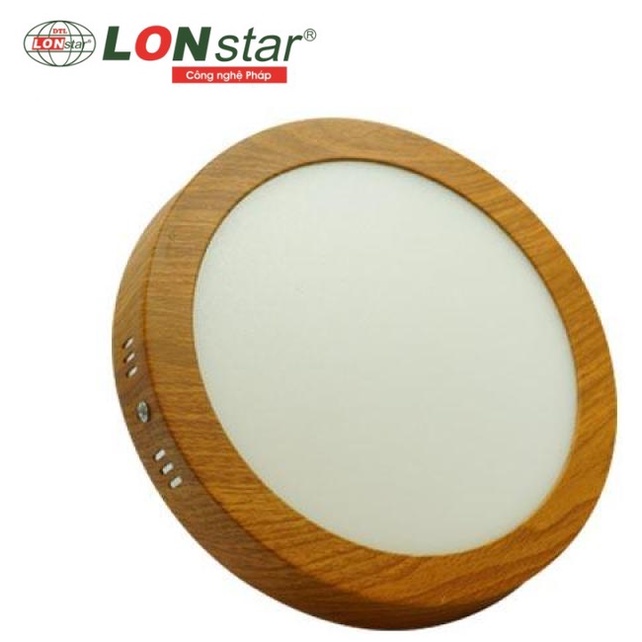 Đèn Ốp Trần Nổi LONstar Viền Vân Gỗ,Viền Trắng Công Suất 6w,12w,18w,24w Chuyên Lắp Ban Công,Nhà Tắm,Hành Lang BH 2 Năm