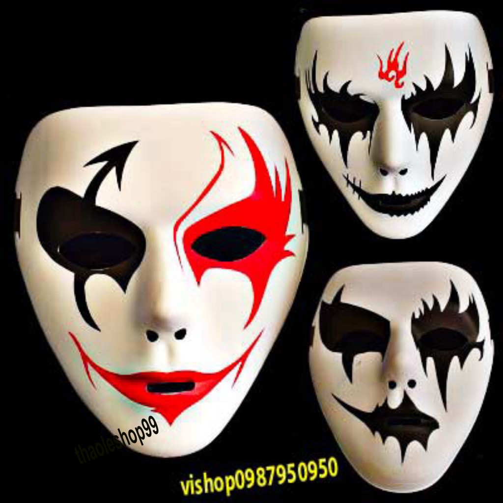 (BẢN ĐẶC BIỆT) Mặt Nạ Jabbawockeez Mặt Nạ Cosplay Mặt Nạ Hóa Trang Màu Trắng Hàng nhập khẩu-Mặt nạ vẽ mũi tên sát thủ