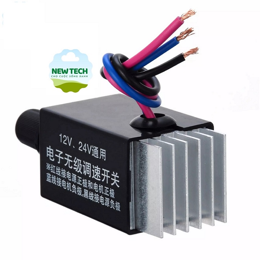 Điều tốc 12V 10A dùng điều chỉnh tốc độ bơm Mini đôi, độ sáng đèn led, động cơ 12V - 24V