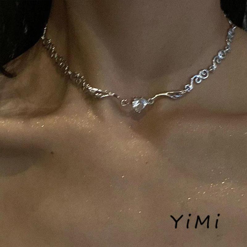 🍓Vòng Cổ Choker Mặt Hình Cánh Thiên Thần Trái Tim Đính Kim Cương Giả Phong Cách Cổ Điển Thời Trang Dành Cho Nữ
