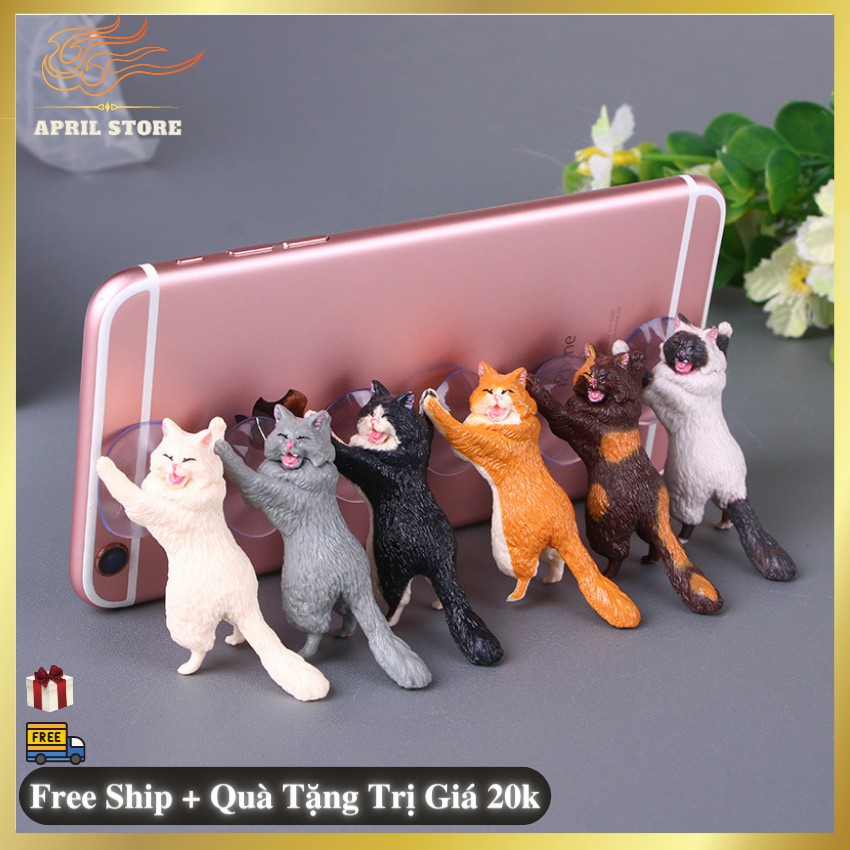 Mô Hình Mèo Cứu Hộ - Giá Đỡ Điện Thoại - Đồ Trang Trí Nhỏ, Đồ Trang Trí Sáng Tạo (chọn màu)