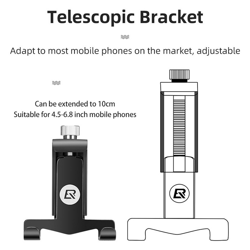 ROCKBROS Bike Phone Holder Aluminum Alloy Adjustable 360 Rotation
