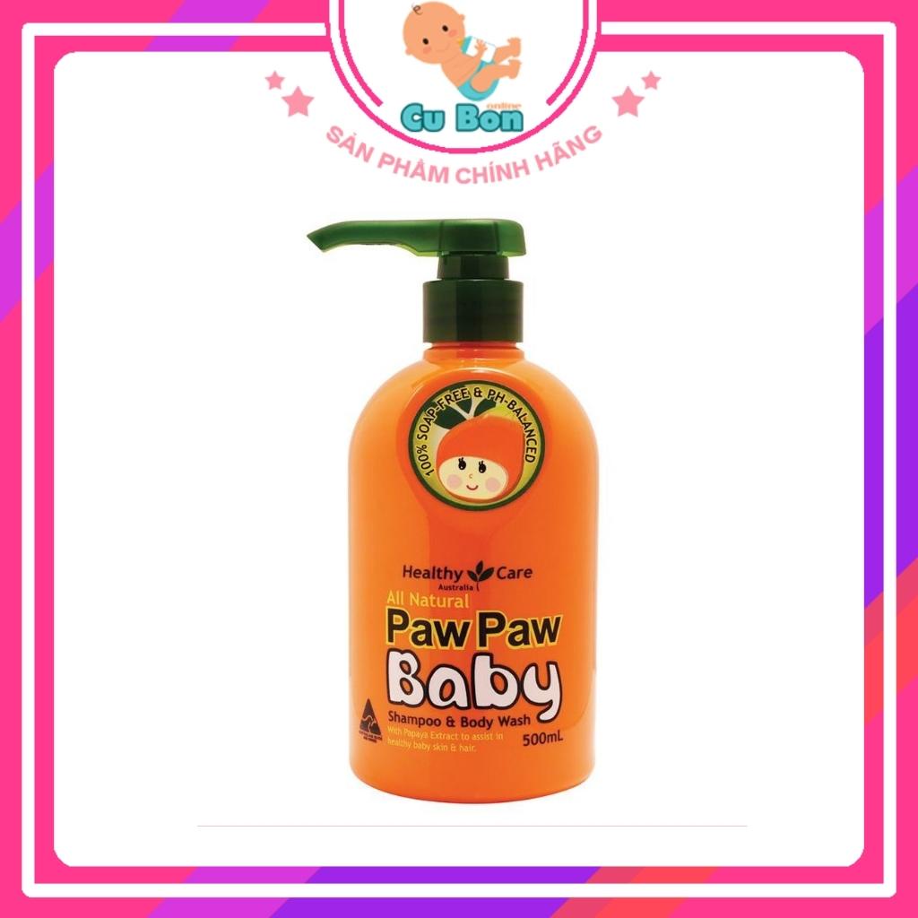 Sữa tắm gội đu đủ Paw Paw Baby Healthy Care 500ml của Úc cho trẻ