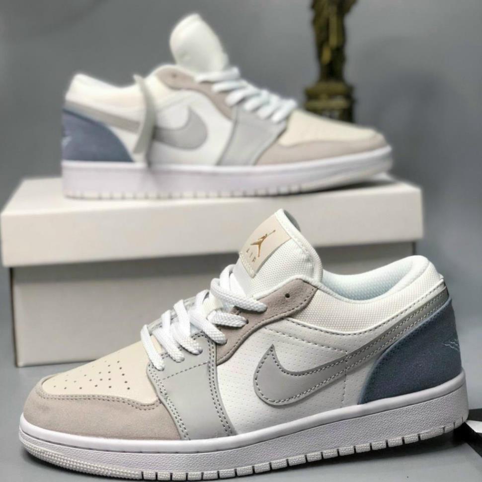 Giày thể thao Jordan 1 xám xanh paris, Giày JD1 màu xám xanh cổ thấp nam nữ Full Box Bill | BigBuy360 - bigbuy360.vn
