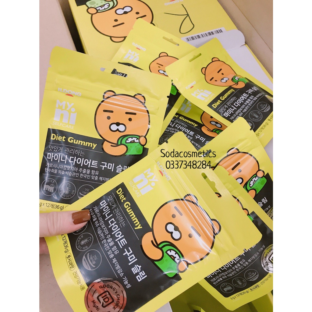 Kẹo Dẻo Giảm Cân Đẹp Da Myni Diet Gummy-  Viên Nhai Giảm Cân Myni Diet Gummy Giữ Dáng