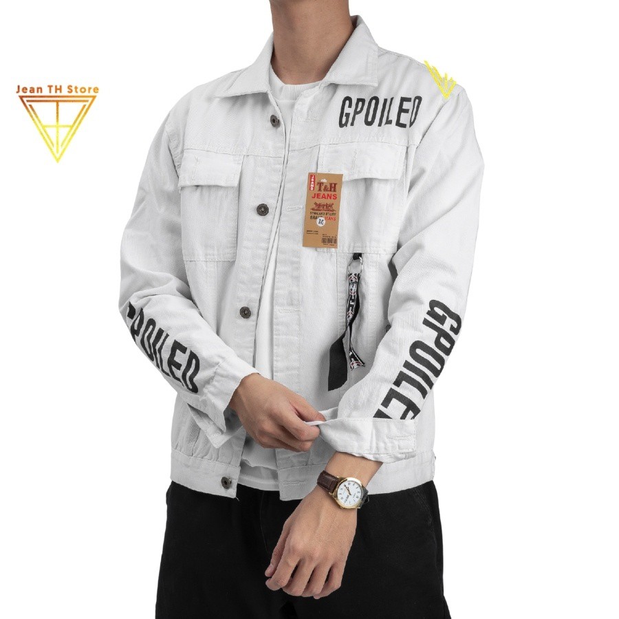 Áo khoác kaki UNISEX nam nữ bò nhiều màu TH Store phối chữ Emploied cá tính ulzzang - Hàng mới về