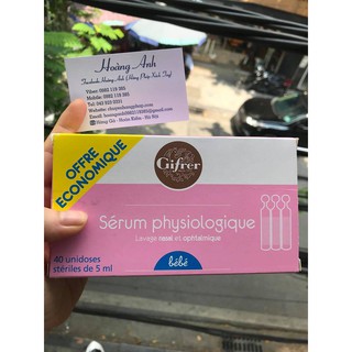 Nước muối sinh lí tép hồng dùng cho bé từ sơ sinh