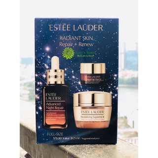 [Bill chính chủ] Bộ dưỡng da Estee Lauder 3 món Repair + Renew (ANR Multi 30ml)