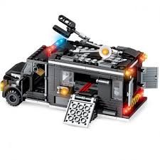 Bộ LEGO LẮP RÁP Xếp Hình Sembo 102348 - Lắp Ráp Xe Black Hawk Cảnh Sát Đặc Nhiệm Swat 391 Chi Tiết