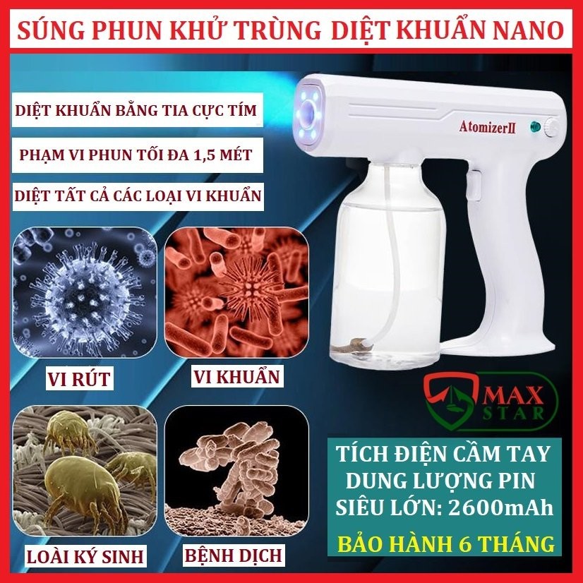 [ Xả Kho Mùa Dịch ] Máy Khử Khuẩn Khử Trùng Nano Xịt Diệt Khuẩn Nano Tia Uv Cao Cấp, Nhỏ Gọn Dễ Cầm, Giao Nhanh Tại Hcm. | BigBuy360 - bigbuy360.vn
