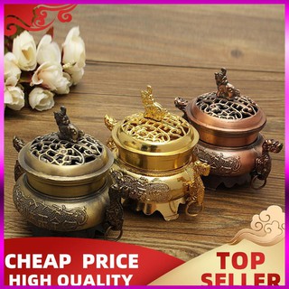 Trầm hương [DỤNG CỤ ĐỐT TRẦM HƯƠNG], lư đốt trầm hai rồng cao cấp - Tặng kèm nụ trầm