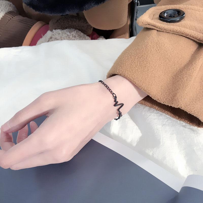 [Mã FASHIONCB232 hoàn tối đa 15K xu đơn 50K] Vòng Tay Hợp Kim Hình Nhịp Tim Xinh Xắn Cho Nữ | BigBuy360 - bigbuy360.vn