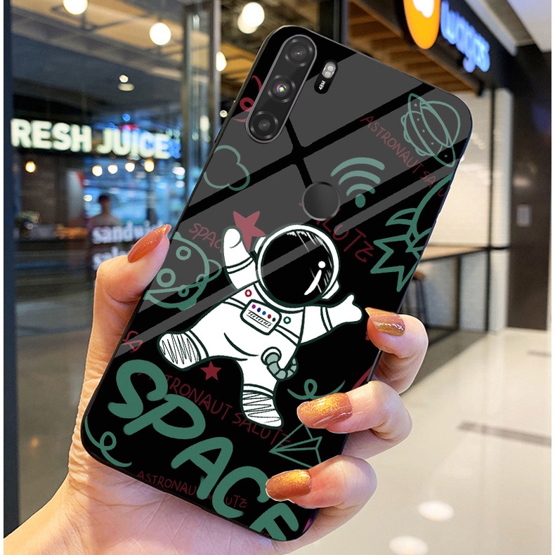 Ốp Lưng VSMART ACTIVE 3 Ốp kính bóng cao cấp Phi Hành Gia