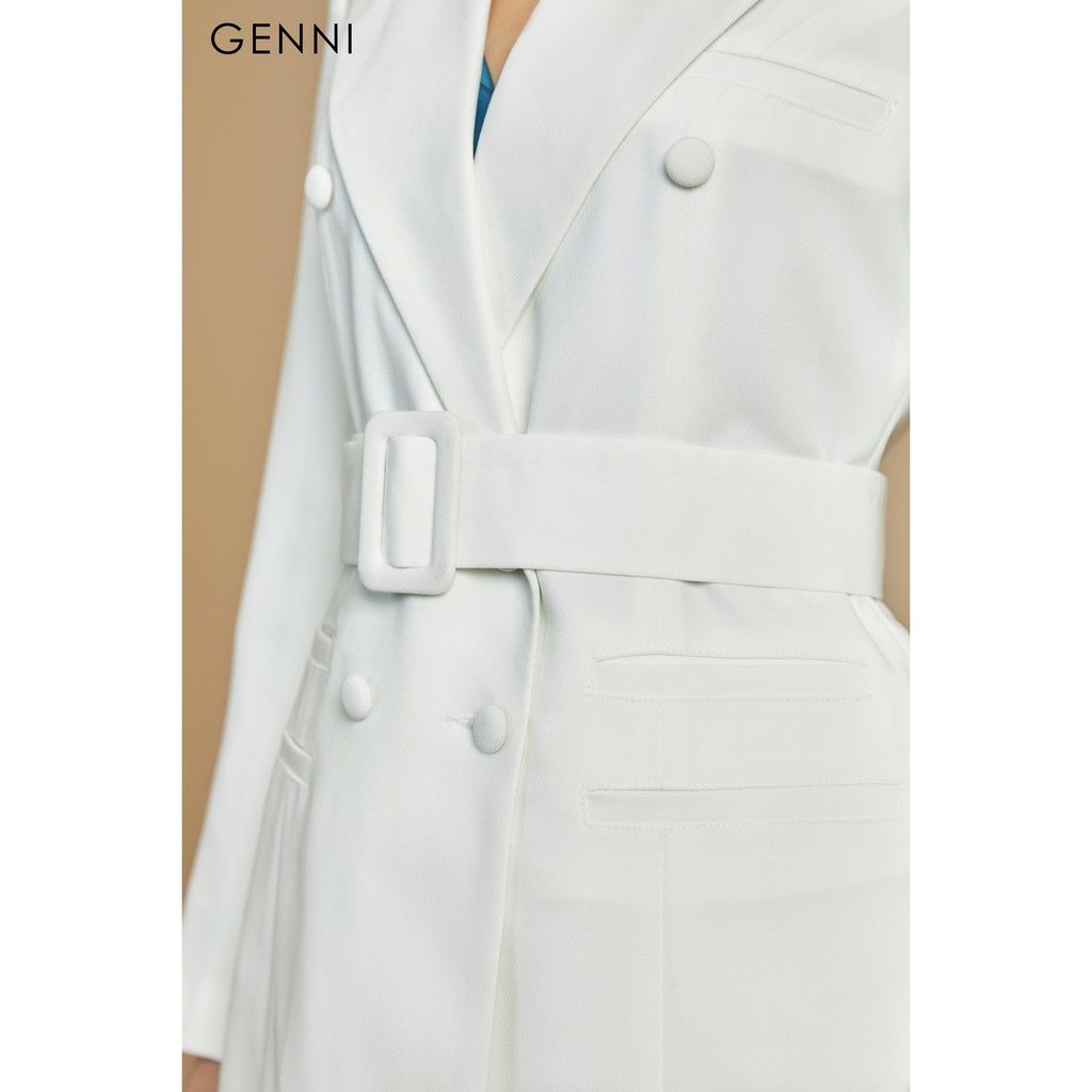 [Mã FAMALLT5 giảm 15% đơn 150k] Áo vest 6 cúc kèm đai GAV004 - Genni