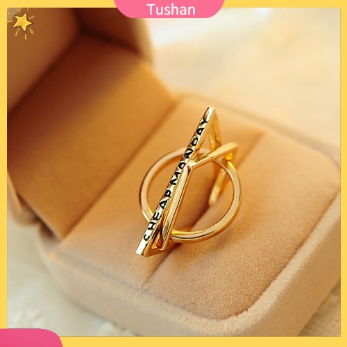 Set 3 nhẫn đeo tay kim loại đính đá dễ thương cho nữ