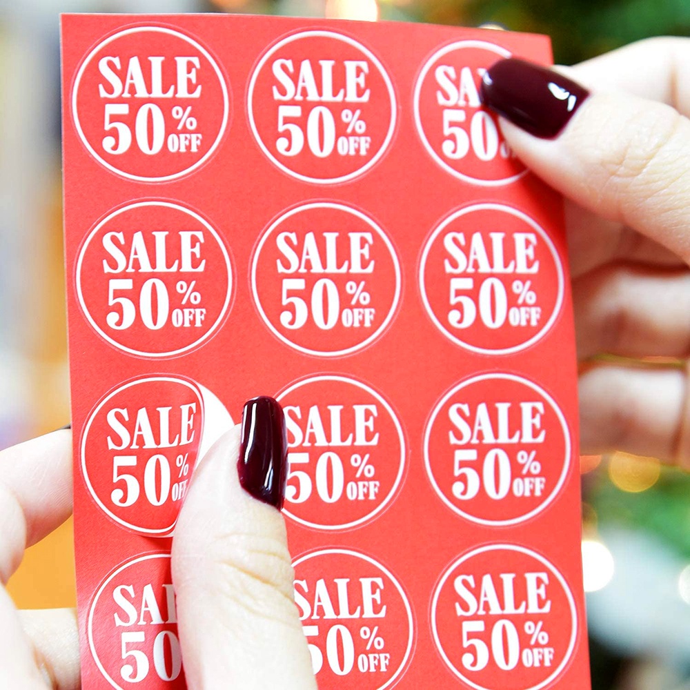 Sticker label_Tem nhãn in giãm giá sticker_100pcs