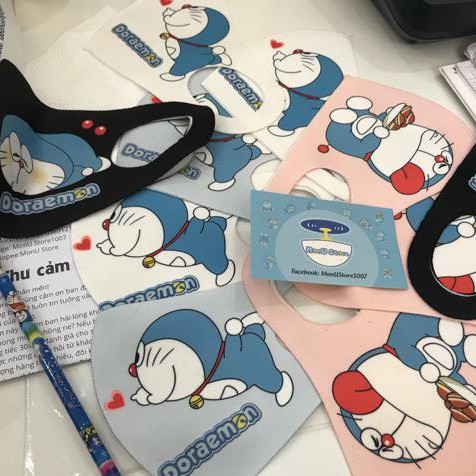 Khẩu trang vải su hoạt hình 3D DORAEMON DOREMON dễ thương cute | BigBuy360 - bigbuy360.vn