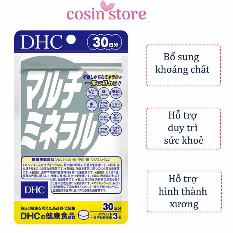 Viên Uống Khoáng Tổng Hợp DHC Multi Minerals 90 Viên 30 Ngày Dùng | Thế Giới Skin Care