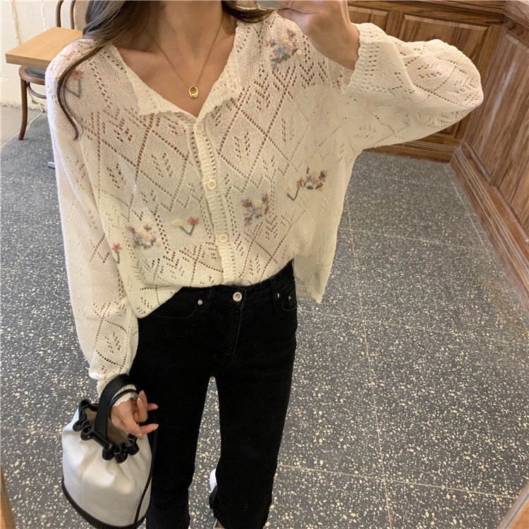 Áo Khoác cardigan Dệt Kim Mỏng Dáng Rộng Thời Trang Mùa Hè Dành Cho Nữ