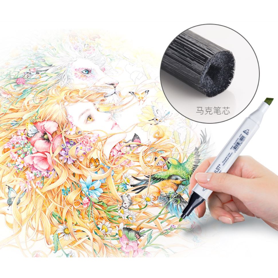 Bút vẽ , màu touchliit 7 túi vải 30/40/60/80 màu , bút marker touch liit, màu vẽ anime cao cấp HKUK