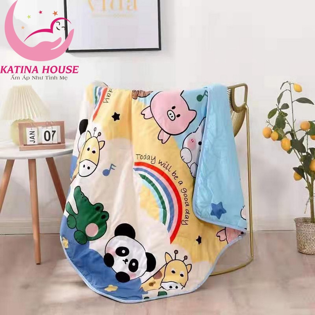 Mền cho bé cotton đũi thoáng mát 1mx1m4,mỏng nhẹ thích hợp mang đi học,nằm phòng lạnh, nhiều họa tiết phong phú đáng yêu