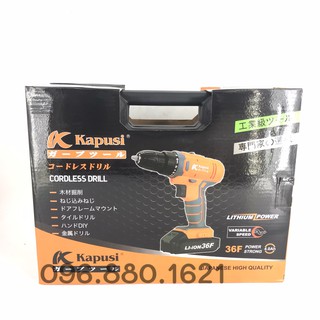 Máy khoan pin Kapusi 2 pin 2 tốc độ 36F KHÔNG PIN