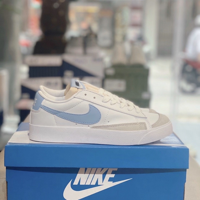 GIÀY BLAZER LOW XANH DƯƠNG DA THẬT SC