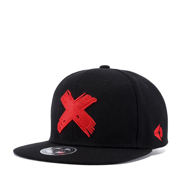 Mũ lưỡi trai thêu chữ X phong cách hip hop
