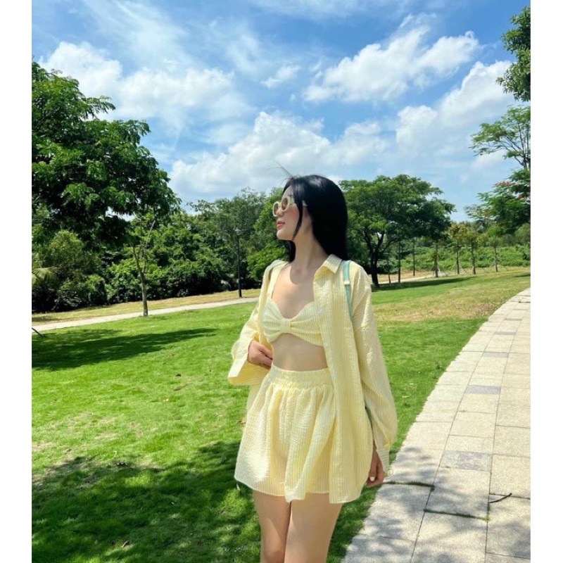 Set đi biển bigsize / set 3 món kèm bra nơ bigsize