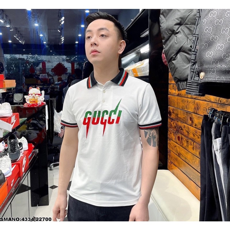 Áo polo GUCCI phiên bản spf viền cổ chất đẹp 2022
