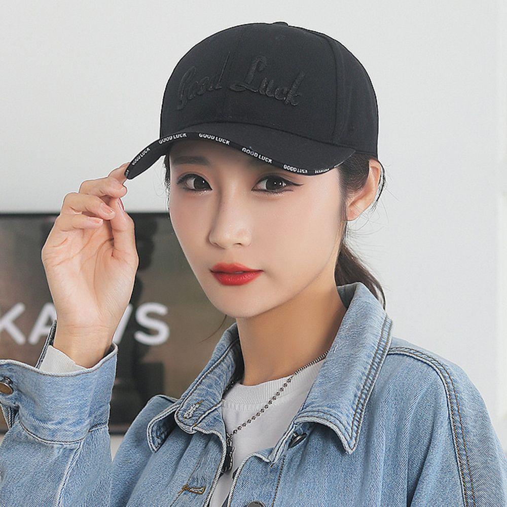 Mũ Lưỡi Trai Cotton Thêu Chữ Good Luck