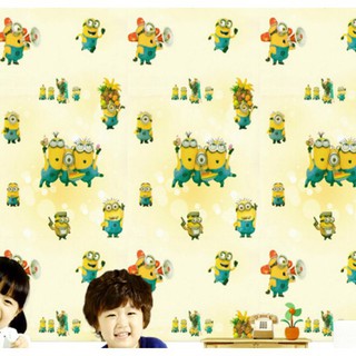 Cuộn 5M PVC giấy dán tường (có sẵn keo dán) – MINIONS YJ083