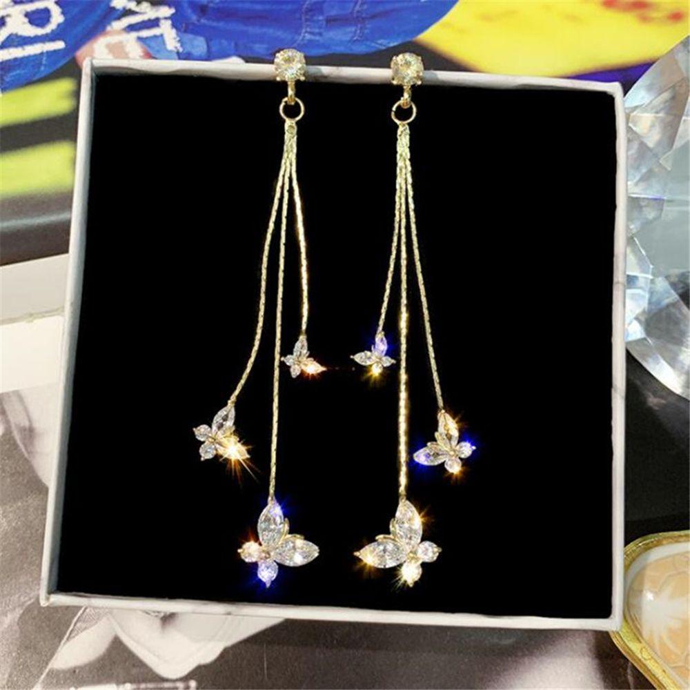 1 Đôi Bông Tai Thả Lủng Lẳng Đáng Yêu Cho Nữ|Nhẫn Đính Đá Zircon Thời Trang