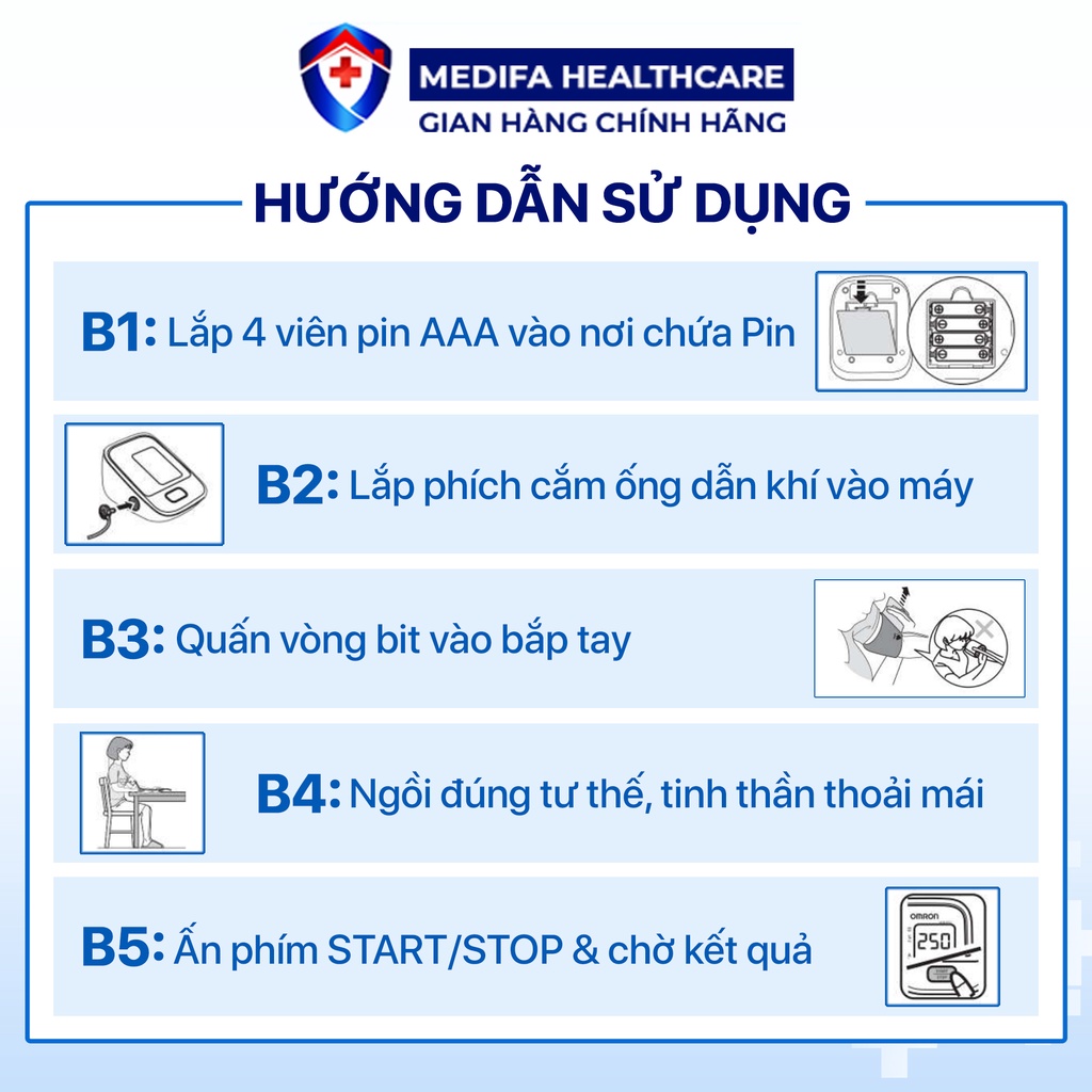 Máy Đo Huyết Áp Omron HEM-8712 Tự Động Đo Cho Kết Quả Nhanh Chóng, Chính Xác, Bảo Hành 5 Năm