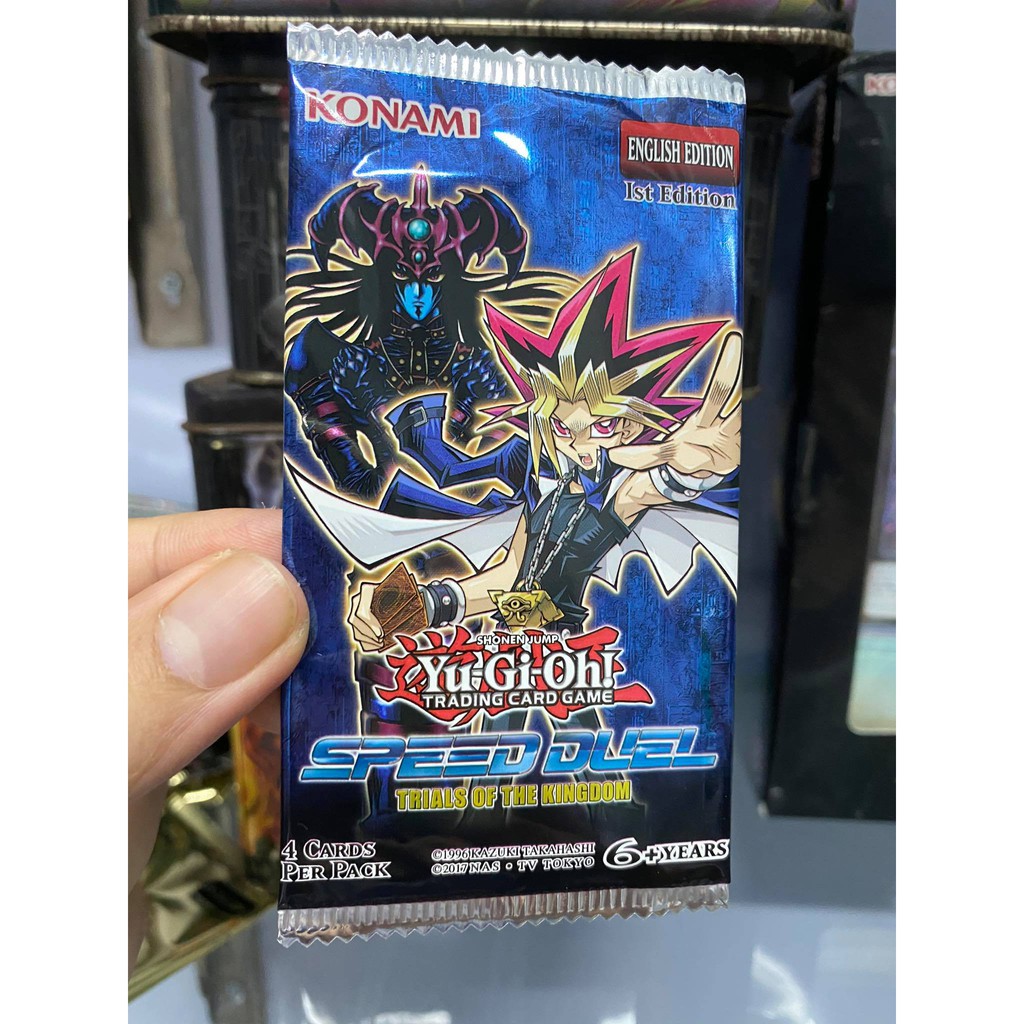 [ Dưa Hấu Yugioh ] Túi thẻ bài SBTK Speed Duel Trials of the Kingdom  - 1 Pack 4 lá bài - Sản xuất từ Mỹ