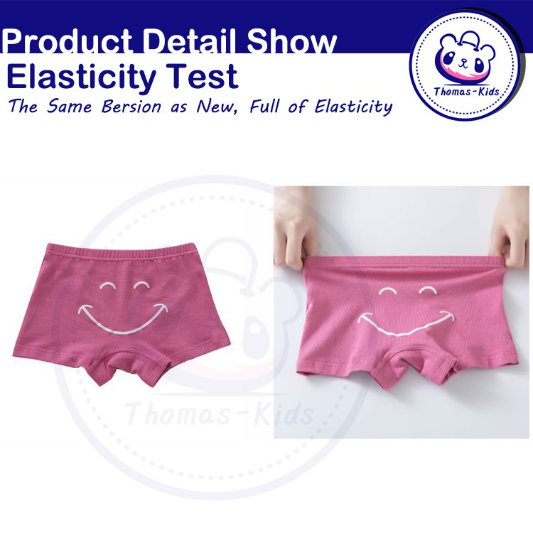 Set 5 Quần Lót Boxer Cotton Thể Thao Dành Cho Bé Gái