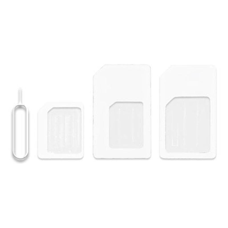 Đầu Chuyển Đổi Nano Sim Sang Micro Tiêu Chuẩn 4 Trong 1 Cho Iphone Samsung 4g Lte