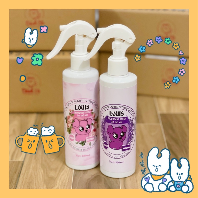 Xịt khử mùi dưỡng lông tắm khô cho thú cưng