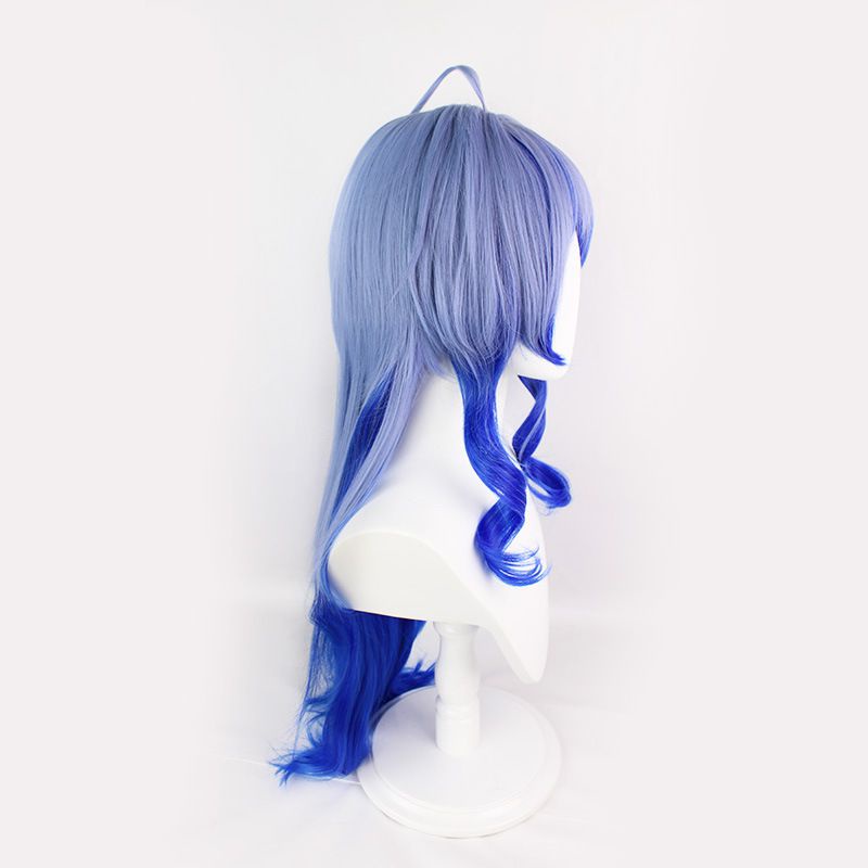 Genshin Impact Ganyu Gradient Blue Long Wig Cosplay Coser Synthetic Halloween