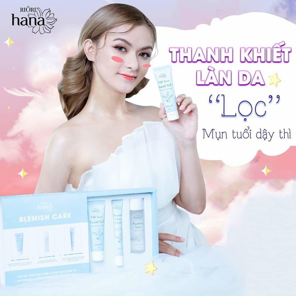 [CÓ QUÀ TẶNG] Combo Dưỡng Da Mụn RIORI BLEMISH CARE + Tặng Mặt Nạ Dưỡng Da Riori 7 Days Whitening Mask