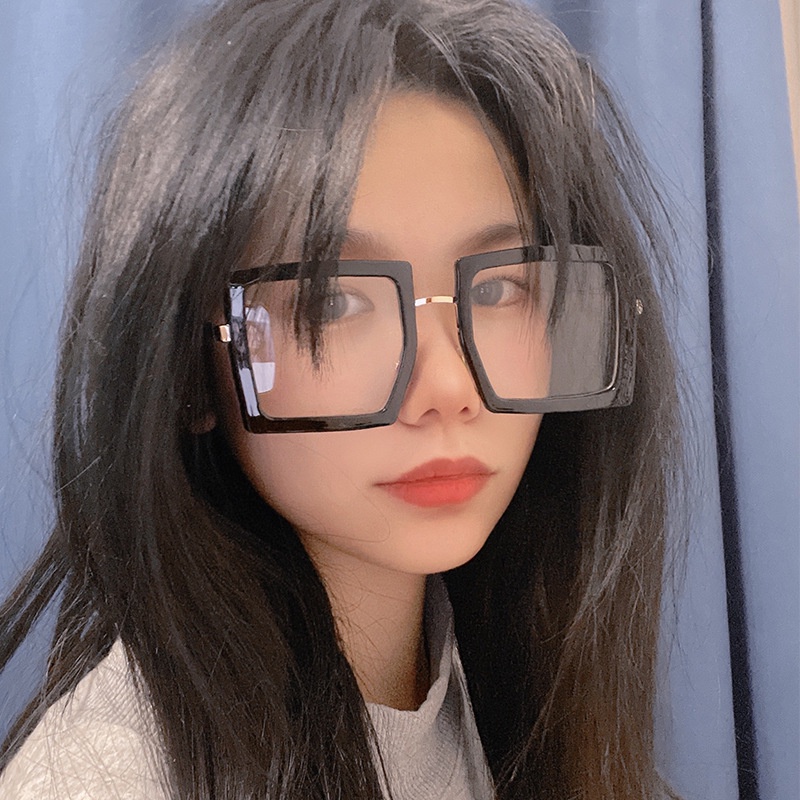 Mắt Kính Gọng Vuông Bản To Chống Ánh Sáng Xanh Thời Trang Cho Nam Nữ