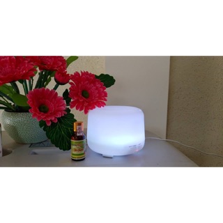 Máy khuếch tán tinh dầu trụ tròn 300ml + remote
