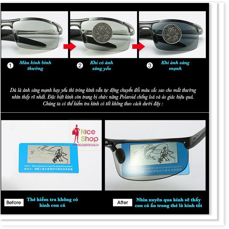 Mắt kính Perfe phân cực đổi màu chống tia uv hiệu quả - MK0110 - Nice | BigBuy360 - bigbuy360.vn
