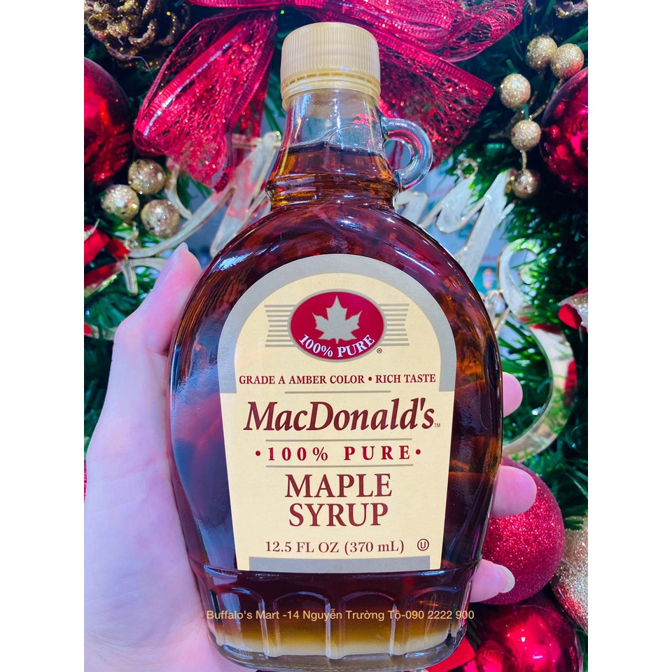 Siro cây Phong MacDonald's 100% Pure Maple Syrup 370ml- Hàng nhập khẩu chính hãng
